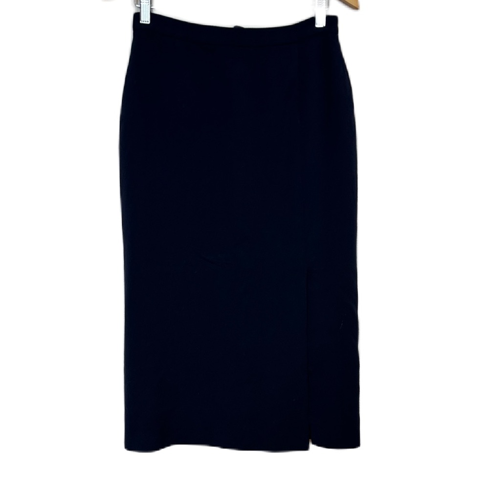 Barney’s New York VTG Wool Navy Blue Pencil Skirt‎ Midi Women’s Sz 12